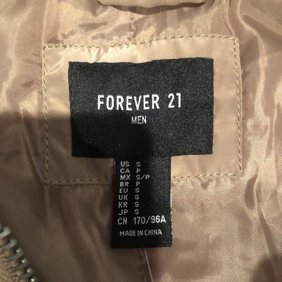 Light Brown Tan Bomber Jacket Size Small - Picture 3 of 3